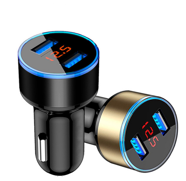 2 USB Car Charger Adapter 5V 3.1A Digital LED Voltage/Current Display Auto Quick Charge for Phone For Phone huawei xiaomi